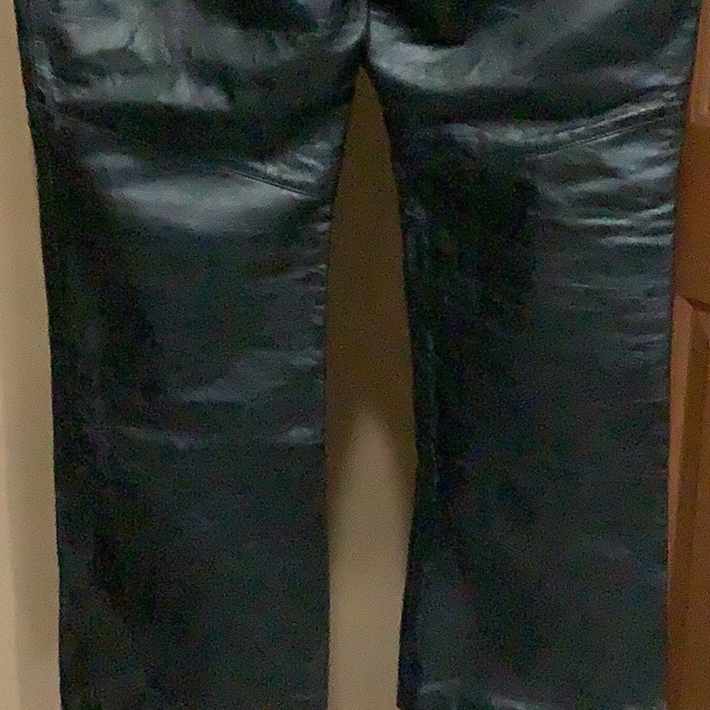 EUC Vintage Gap Women’s 12 Black Boot Cut Leather pants - Picture 5 of 8